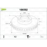 Valeo Ön Fren Diski – 186592 / OEM 9117677