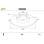 Valeo Ön Fren Diski – 186598 / OEM 4246R9