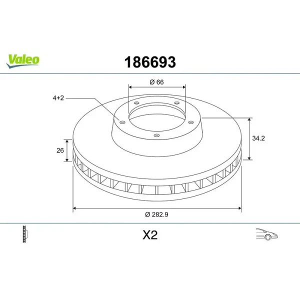 Valeo Ön Fren Diski – 186693