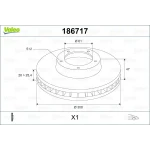 Valeo Ön Fren Diski – 186717 / OEM 8200019581