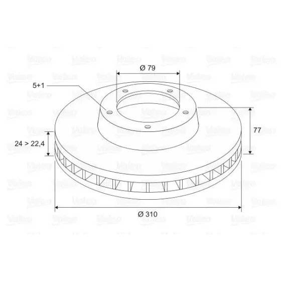 Valeo Ön Fren Diski – 186732 / OEM 34116764021 ürün görseli