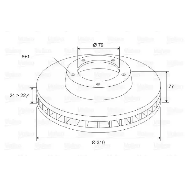 Valeo Ön Fren Diski – 186732 / OEM 34116764021
