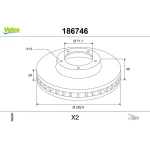 Valeo Ön Fren Diski – 186746 / OEM 4249L3