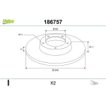 Valeo Ön Fren Diski – 186757 / OEM 90008031