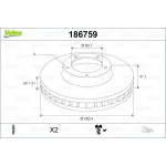 Valeo Ön Fren Diski – 186759 / OEM 9196050