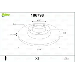 Valeo Ön Fren Diski – 186798 / OEM A1694210012