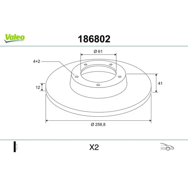 Valeo Ön Fren Diski – 186802