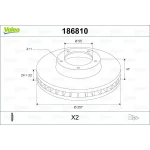 Valeo Ön Fren Diski – 186810 / OEM BJ1Y3325X