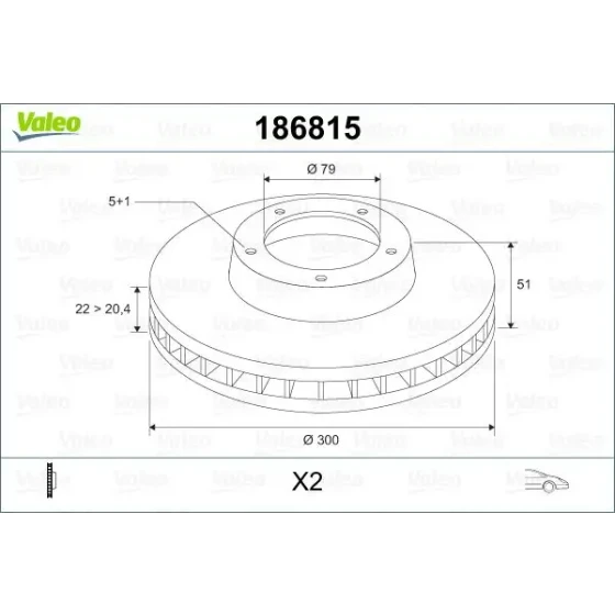 Valeo Ön Fren Diski – 186815 ürün görseli