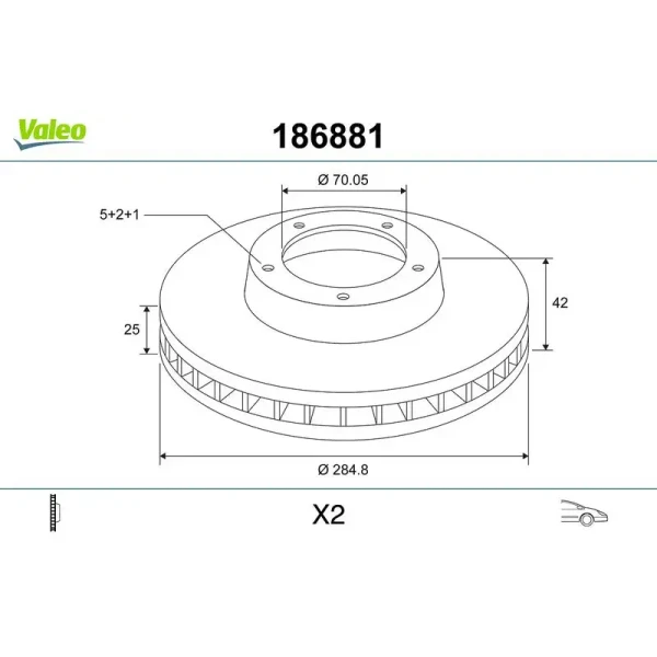 Valeo Ön Fren Diski – 186881