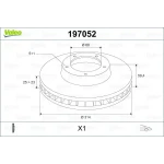 Valeo Ön Fren Diski – 197052 / OEM L4FD615301