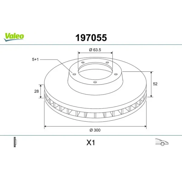 Valeo Ön Fren Diski – 197055