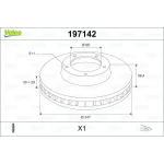 Valeo Ön Fren Diski – 197142 / OEM 4F0615301G