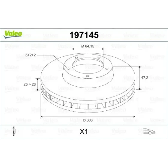 Valeo Ön Fren Diski – 197145 / OEM 45251SEAE30 ürün görseli