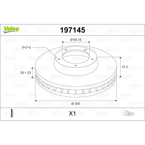Valeo Ön Fren Diski – 197145 / OEM 45251SEAE30