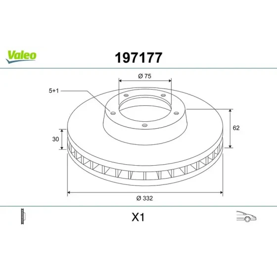 Valeo Ön Fren Diski – 197177 ürün görseli