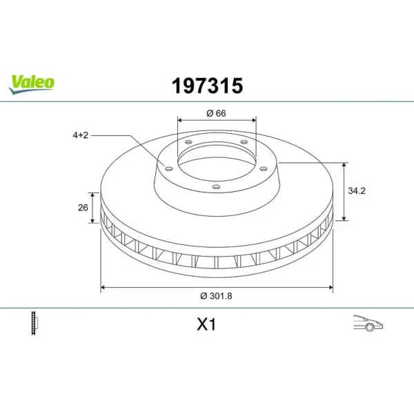 Valeo Ön Fren Diski – 197315