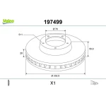 Valeo Ön Fren Diski – 197499 / OEM 2H0615301D