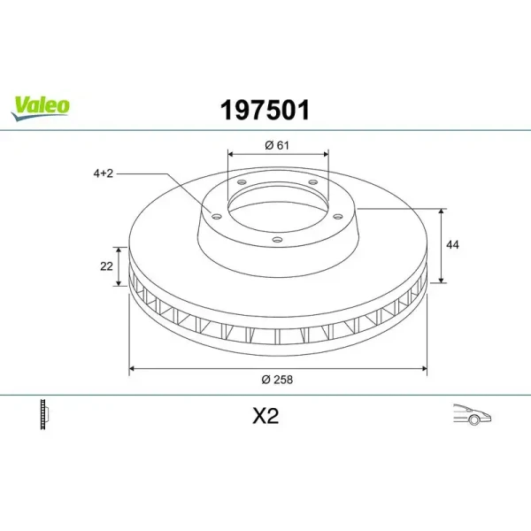 Valeo Ön Fren Diski – 197501