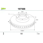 Valeo Ön Fren Diski – 197588 / OEM 402061HA0A