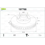 Valeo Ön Fren Diski – 197768 / OEM A2184210312