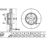 MGA Ön Fren Diski – 50253 / OEM 4351202180