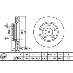 MGA Ön Fren Diski – 50287 / OEM 4615A115