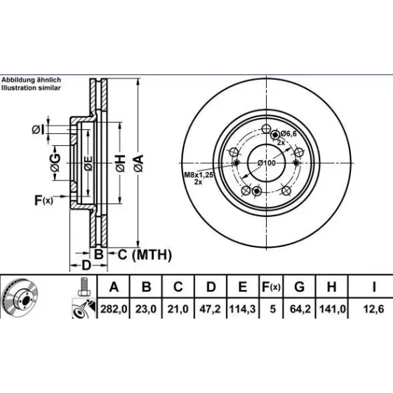 MGA Ön Fren Diski – 50306 / OEM 45251SMGG10 ürün görseli