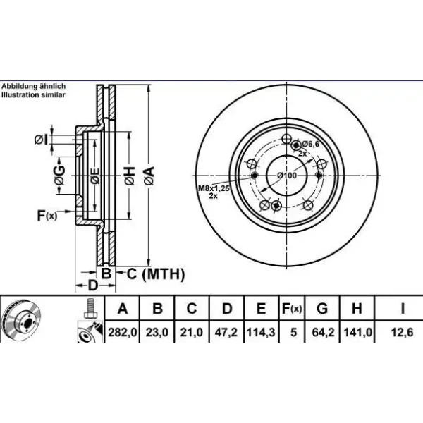 MGA Ön Fren Diski – 50306 / OEM 45251SMGG10