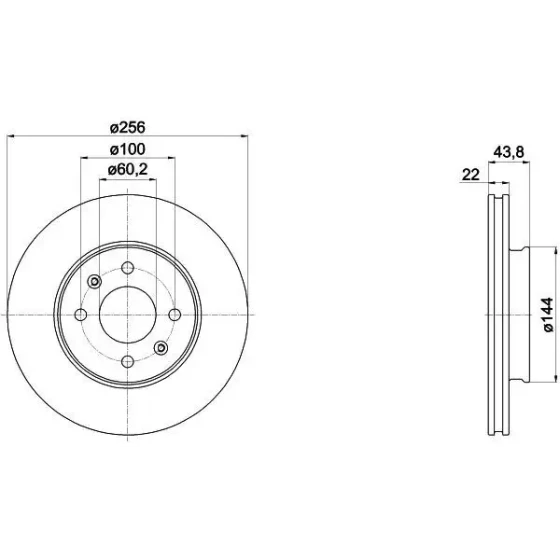 MGA Ön Fren Diski – 50381 / OEM 517120U000 ürün görseli