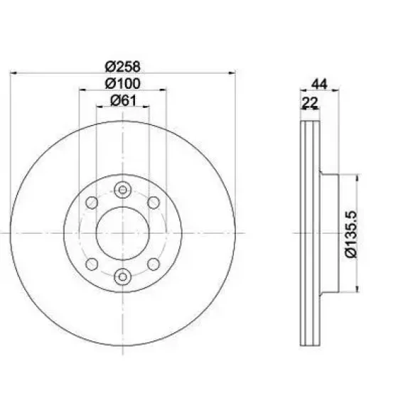 MGA Ön Fren Diski – 50405 / OEM 402063149R ürün görseli
