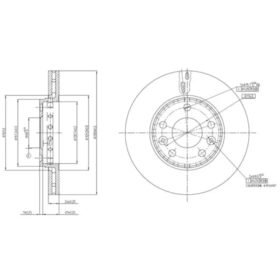 MGA Ön Fren Diski – 50414 / OEM 402060010R ürün görseli