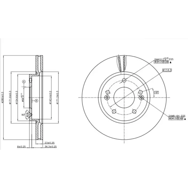 MGA Ön Fren Diski – 50580 / OEM 51712A6000