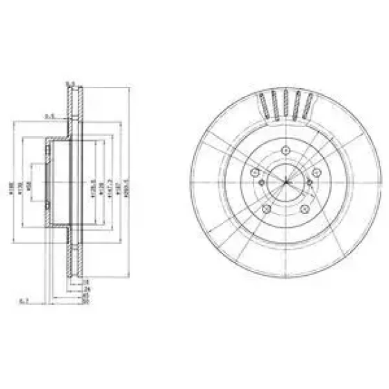 MGA Ön Fren Diski – 50657 / OEM 26300AE061 ürün görseli