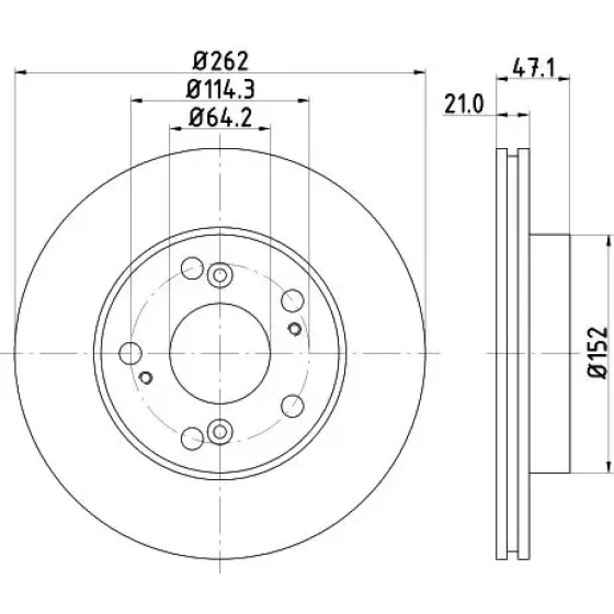 Hella Ön Fren Diski – 8DD355115-341 ürün görseli