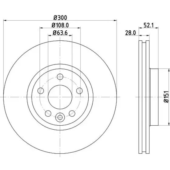 Hella Ön Fren Diski – 8DD355118-831 ürün görseli