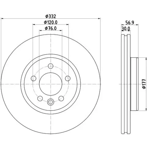 Hella Ön Fren Diski – 8DD355132-561 / OEM 2H6615301 ürün görseli