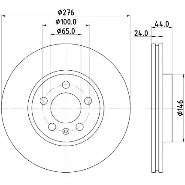Hella Ön Fren Diski – 8DD355132-891 / OEM 2QB615301E