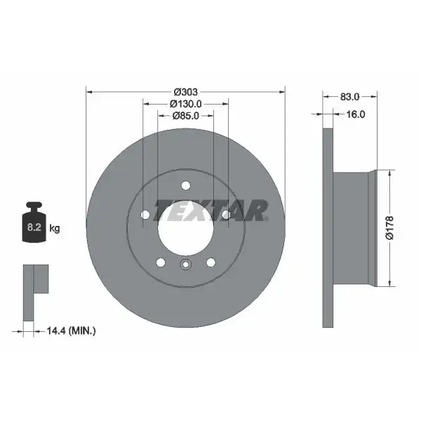 TEXTAR Ön Fren Diski – 92020300 / OEM A4604210112