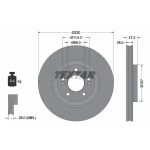 TEXTAR Ön Fren Diski – 92306303 / OEM 51712D7100