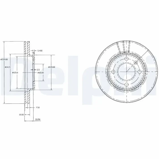 Delphi Ön Fren Diski – BG2109 ürün görseli