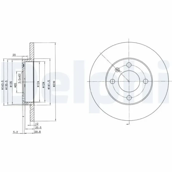Delphi Ön Fren Diski – BG2116 ürün görseli