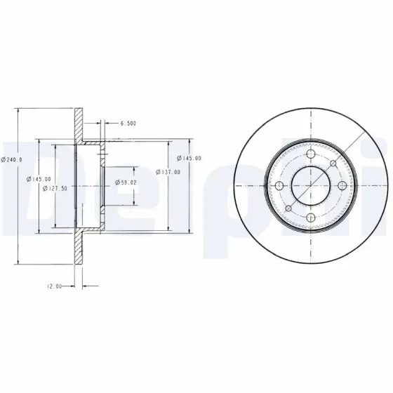 Delphi Ön Fren Diski – BG2313 ürün görseli