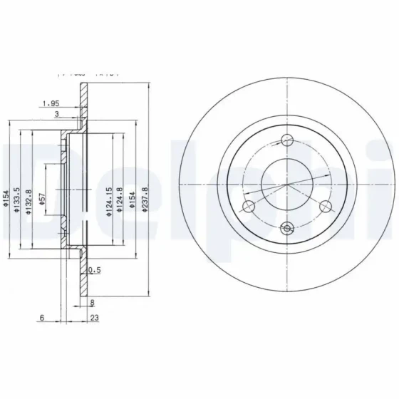 Delphi Ön Fren Diski – BG2355 ürün görseli