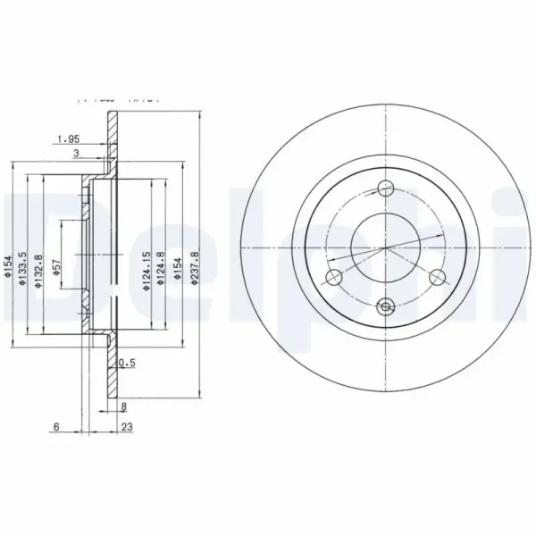 Delphi Ön Fren Diski – BG2355
