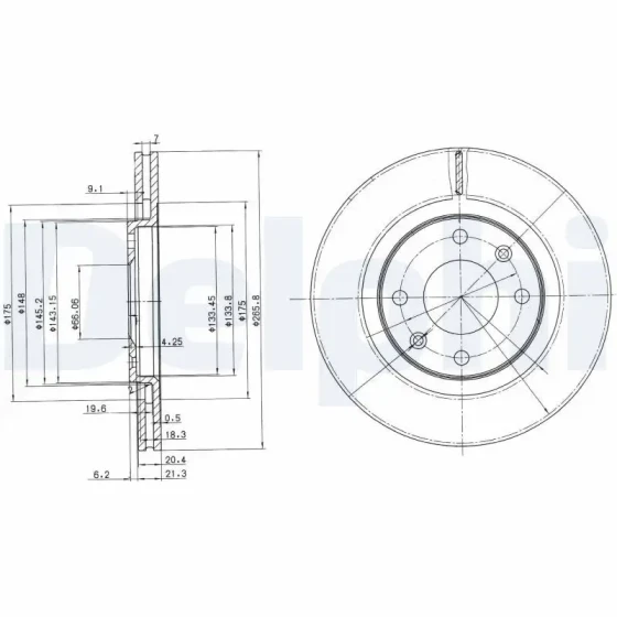 Delphi Ön Fren Diski – BG2387 ürün görseli