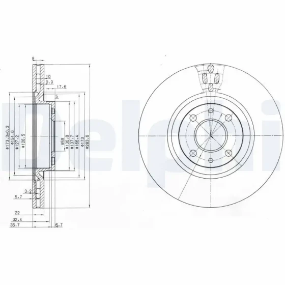 Delphi Ön Fren Diski – BG2407 ürün görseli