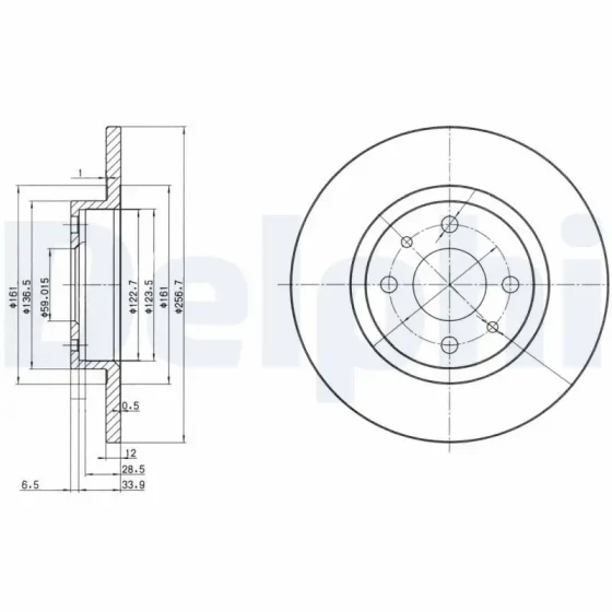 Delphi Ön Fren Diski – BG2411 ürün görseli