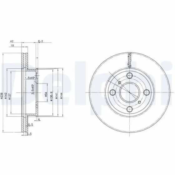 Delphi Ön Fren Diski – BG2424 ürün görseli