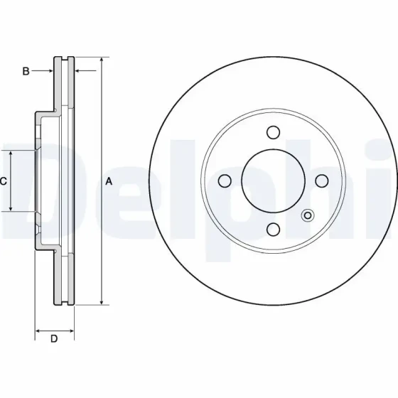 Delphi Ön Fren Diski – BG2455 ürün görseli